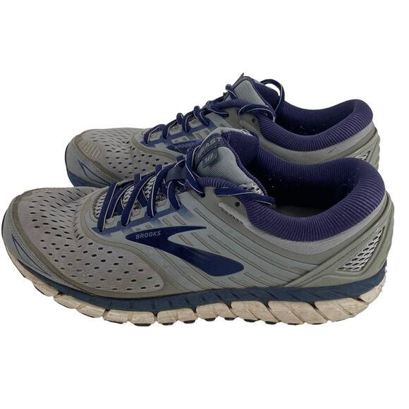 Brooks Beast 18 men 10 Gray Blue Men's running sneakers 1102821d015 - Picture 3 of 7